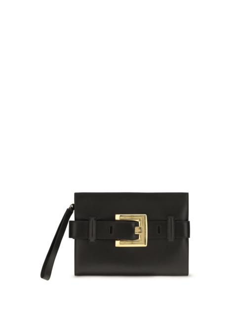 Balmain Balmain Women Anthem Zipped Pouch-Lambskin