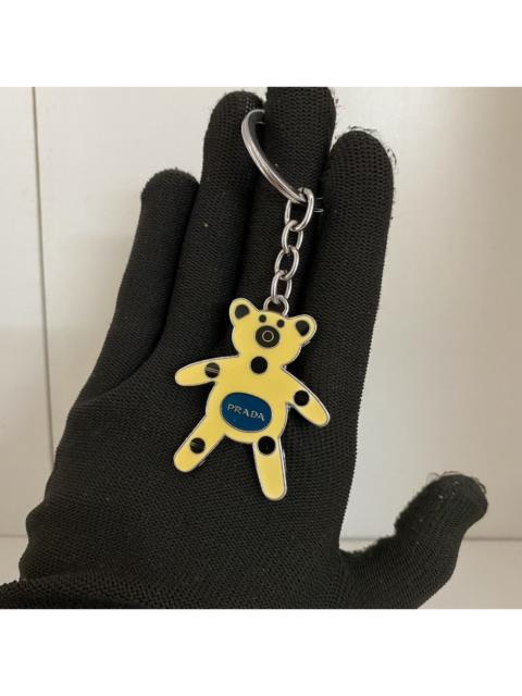 Prada Teddy Bear Prada Logo Metal Keyring Key Holder Keychain