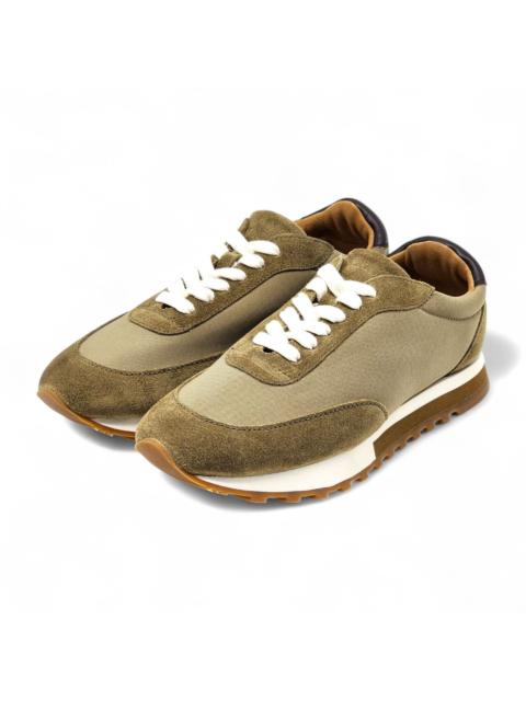 Owen Runner Mesh and Suede Sneakers Green EU 35 US 5 - $820