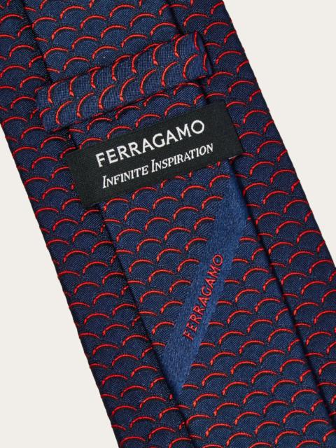 FERRAGAMO Archi print silk tie