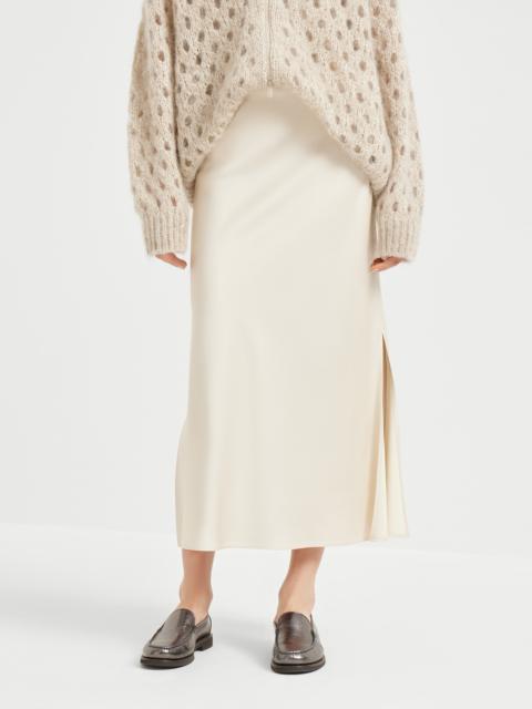 Brunello Cucinelli Satin cady fluid pencil skirt