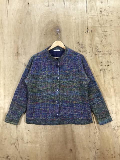 Other Designers Homespun Knitwear - Japanese Brand Rainbow Cozy Patterned Knit Cardigan