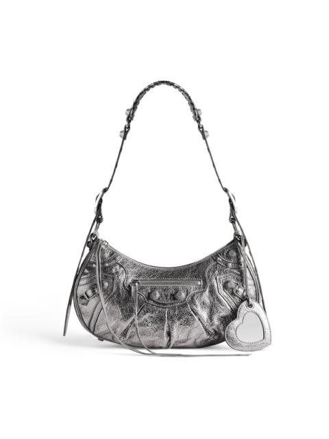 BALENCIAGA Women's Le Cagole Small Shoulder Bag Metallized in Silver