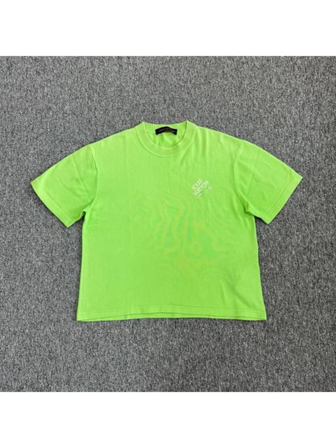 Louis Vuitton Louis Vuitton LV green 2023 model pin-knit short-sleeve T-shirt