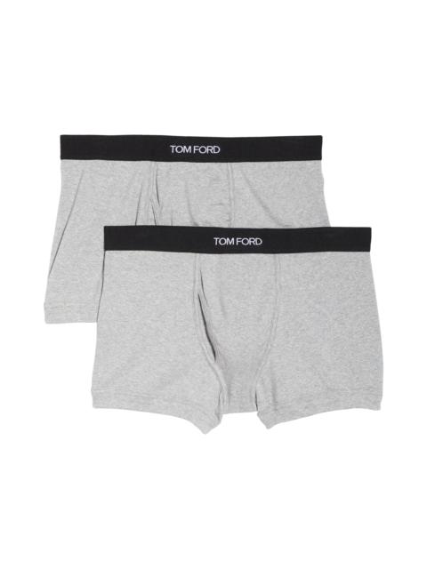 TOM FORD TOM FORD 2-Pack Cotton Jersey Boxer Briefs in Grey Melange at Nordstrom