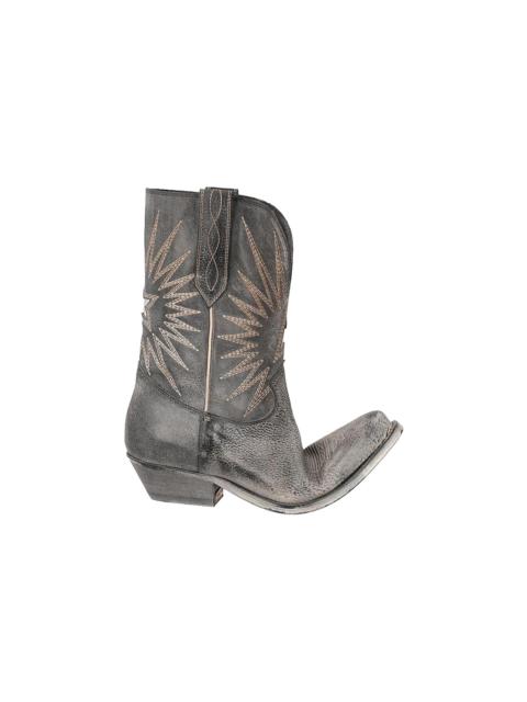 Golden Goose WOMEN'S LOW WISH STAR BOOTS (BLACK/ECRU)