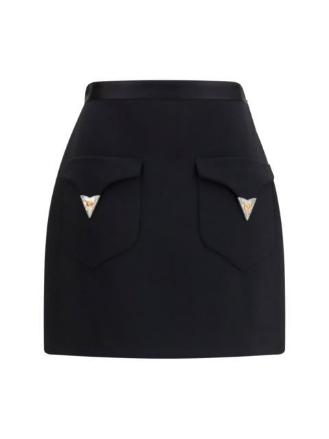 VERSACE Versace Wool Mini Skirt Black Women