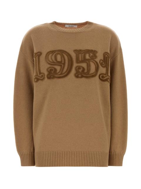 Max Mara Max Mara Women Camel Wool Blend Fido Sweater