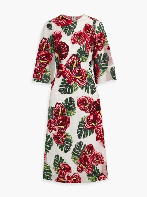 Dolce & Gabbana Floral-print organza midi dress