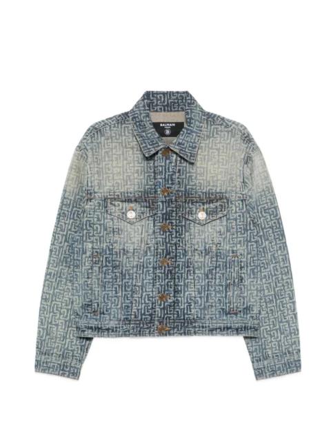 Balmain Balmain Men Monogrammed Denim Jacket