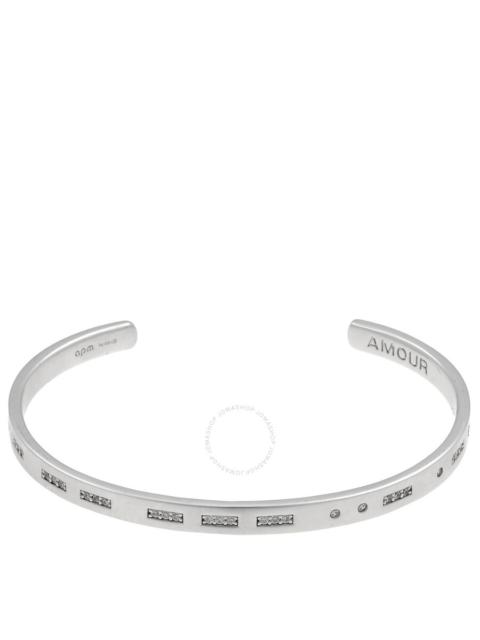 Apm Monaco - APM Monaco Amour Morse Code Pave Cuff Bracelet