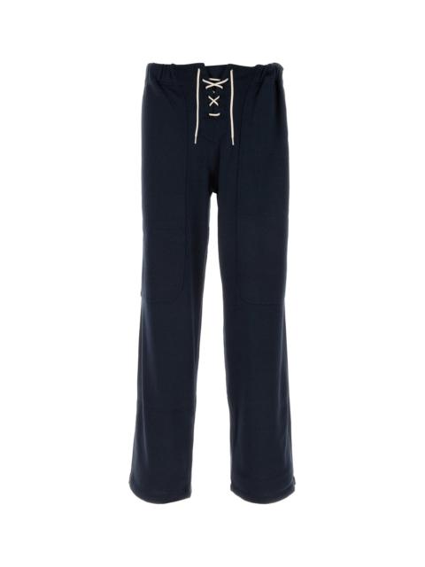 BODE Navy blue cotton and lyocell joggers