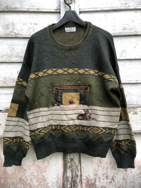 Other Designers Vintage - Vintage 80s A.L.E.X.I.S Printed Knitwear Sweater