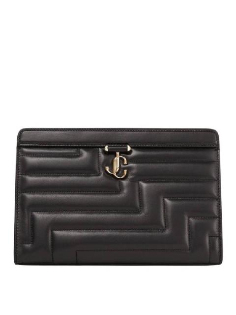 JIMMY CHOO Jimmy Choo Black / Light Gold Avenue Pouch