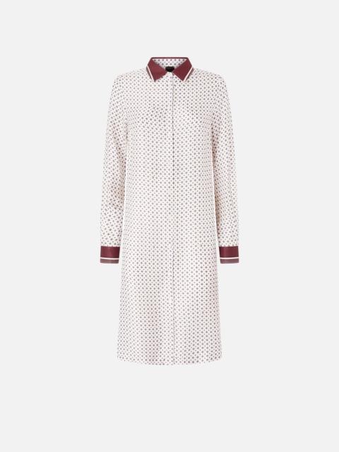 PINKO MIDI SHIRT DRESS WITH TIE PRINT