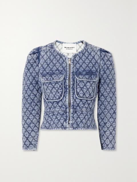 Isabel Marant Étoile Deliona Quilted Cotton-chambray Jacket