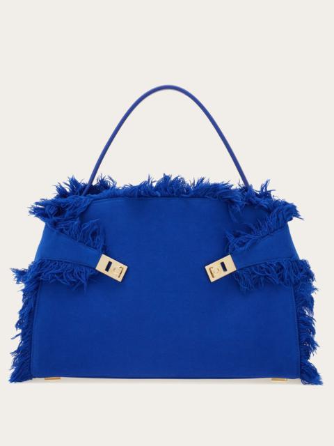 FERRAGAMO Fringed Hug Soft shoulder bag (L)