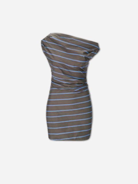 STAUD ASYMMETRICAL MINI DRESS