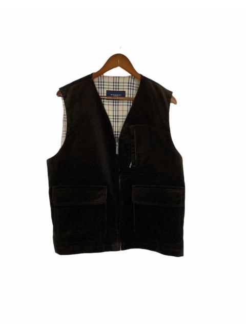 Burberry Burberry Vest Corduroy Design Nova Checked Lining
