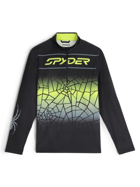 SPYDER Mens Podium Half Zip T-Neck - Lime