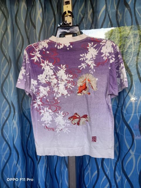 Other Designers Japanese Brand - Karakuri Tamashii Gold Fish embroidery Full print Shirt