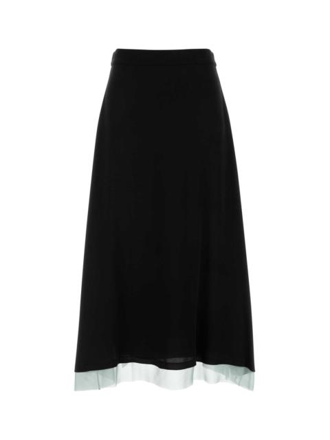 スカート Fendi Burgundy Grain De Poudre Wool Skirt FENDI Fendi Burgundy Grain De Poudre Wool Skirt Women