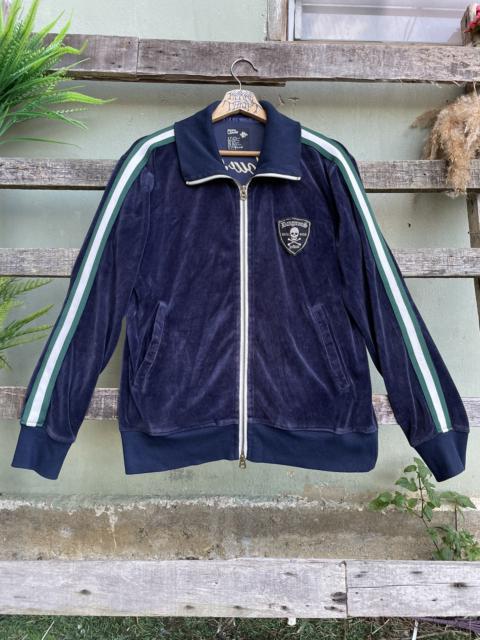 Other Designers Japanese Brand - 🔥PPFM Skull Rock Logo Stripe Velvet Sweter