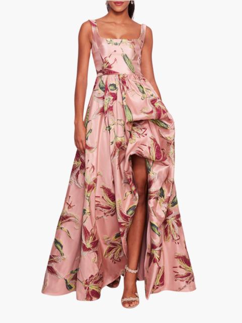 Marchesa SQUARE NECK DRAPE BALLGOWN