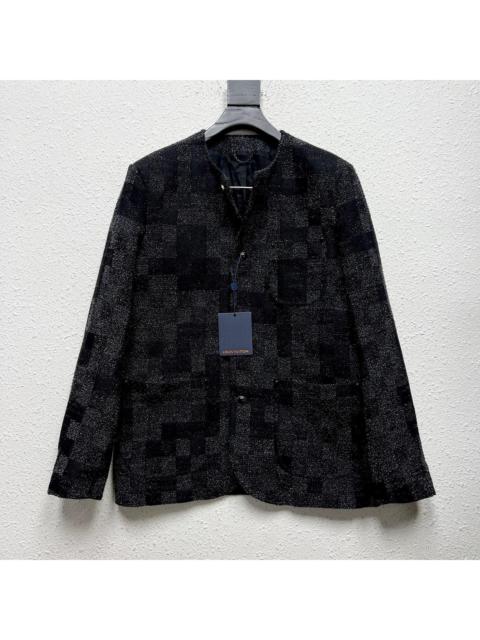 Louis Vuitton  Louis Vuitton 25SS Checkerboard Print Round Neck Single-Breasted Long-Sleeved Jacket