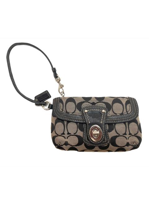 Other Designers Coach - Signature C Black Canvas Wristlet