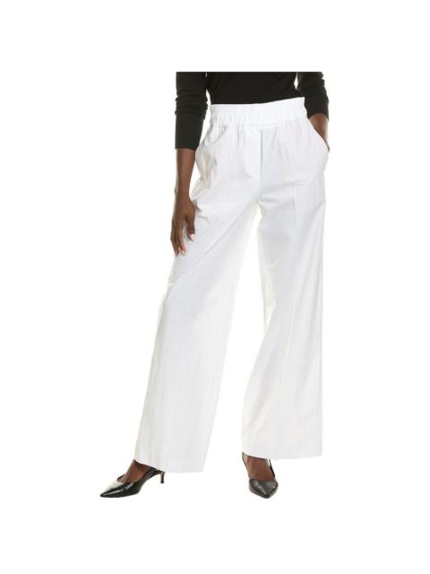 Brunello Cucinelli Brunello Cucinelli Optical White Wide-Leg Trousers