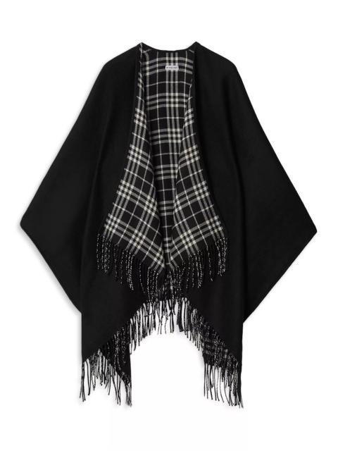 Burberry Reversible Check Wool Cape