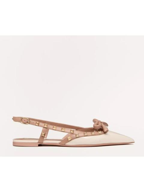 Valentino Valentino Rockstud Bow Ballerina Slingback