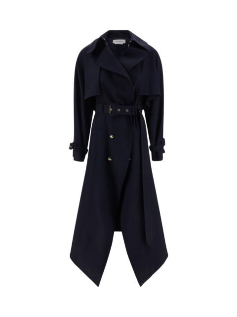 Wool And Cotton Trench Coat