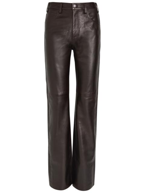 NILI LOTAN Nili Lotan Joan Straight-leg Leather Trousers