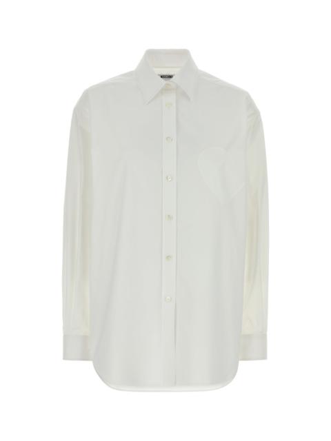 Moschino White stretch poplin shirt