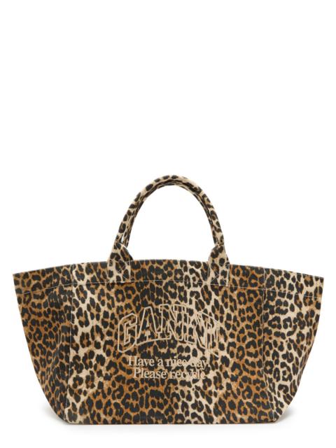 GANNI Ganni Printed Xxl Shopper Canvas Tote bag
