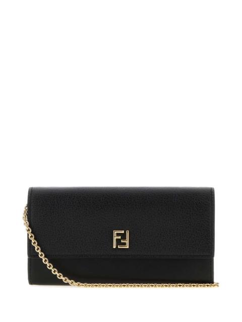 FENDI Fendi Women Black Leather Ff Wallet