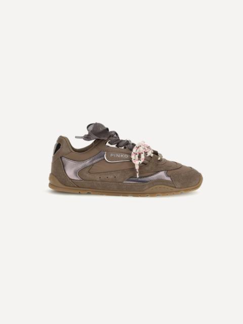 PINKO Yulia Sneakers in suede with nylon inserts