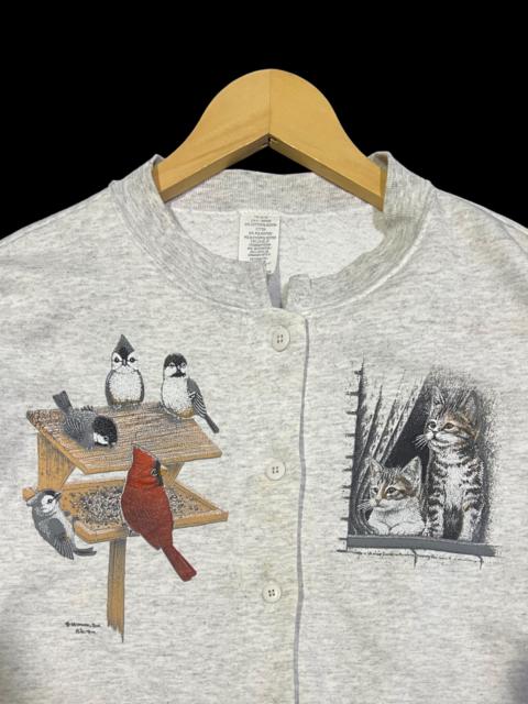 Other Designers Vintage - VINTAGE CARDIGAN BUTTON UP WITH CLASSIC ART DESIGN BIG SIZE