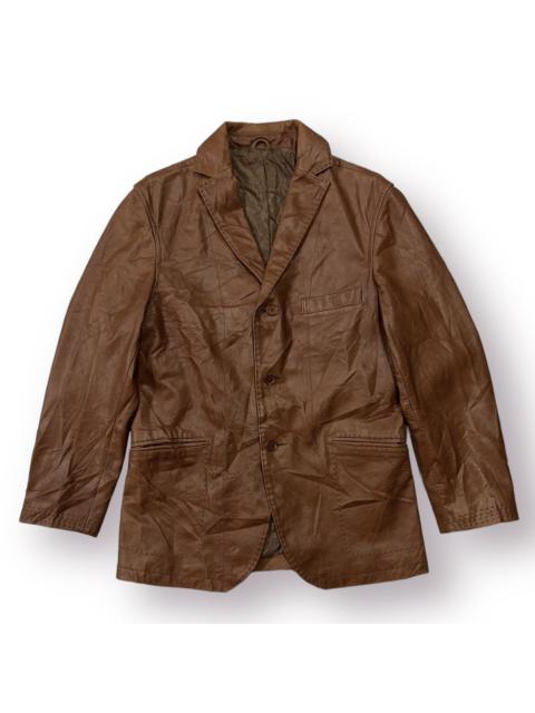 Other Designers Alexander Julian - Alexender Julian Sashiko Stitching Genuine leather jacket
