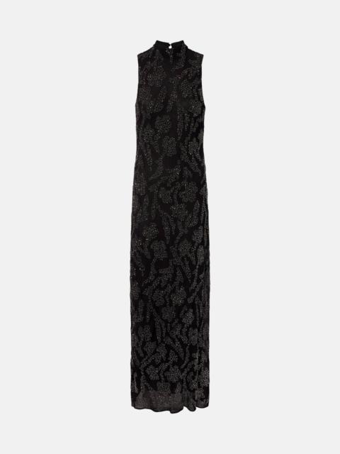 VERONICA BEARD Sylven beaded georgette maxi dress