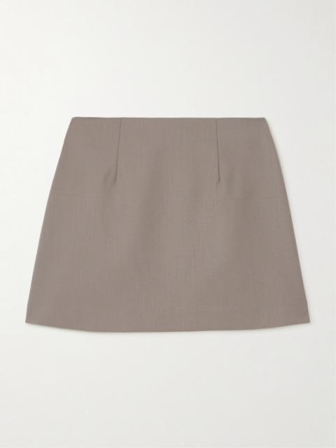 MATTEAU Wool-blend Twill Mini Skirt
