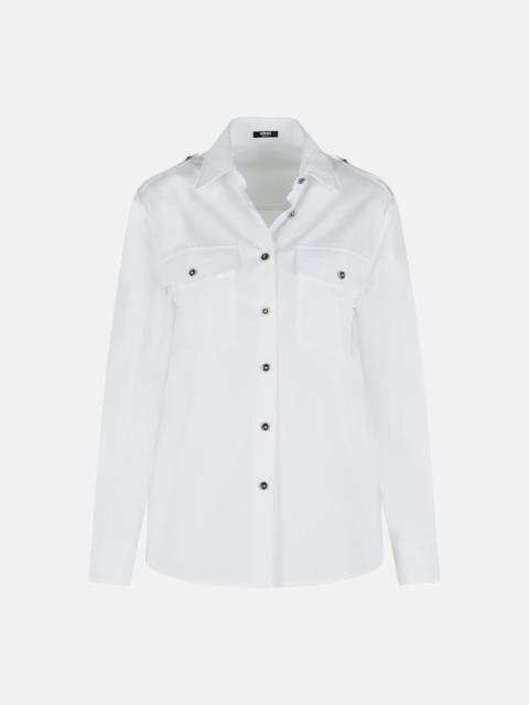 VERSACE REGULAR SHIRT IN WHITE COTTON POPLIN