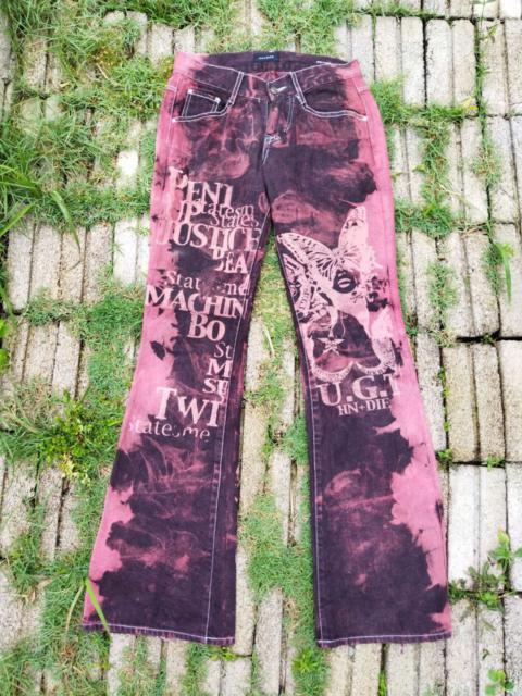 Other Designers Vintage - 🔥Rare🔥Vtg U.G.T HN+Die Japan Bleach Tie Dye Bootcut Jeans