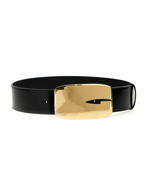 GUCCI Gucci G Buckle Belt In Black Leather