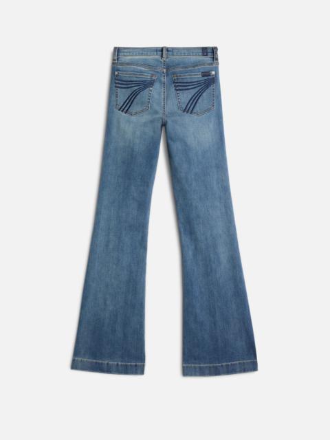 7 For All Mankind LONG DOJO in Slim Illusion Distressed Authentic Light