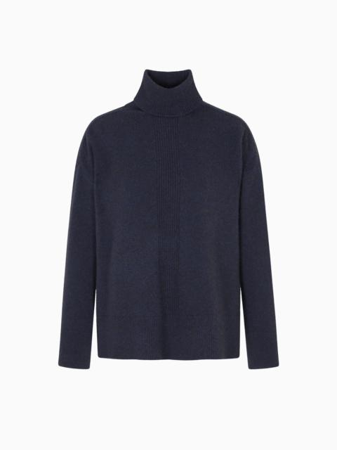 EMPORIO ARMANI ROLLNECK JUMPER IN A YAK WOOL BLEND