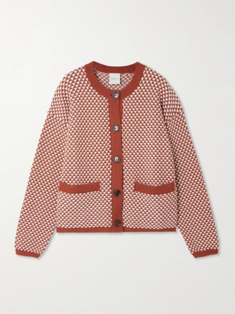 VARLEY Elmwick Jacquard-knit Cotton Cardigan