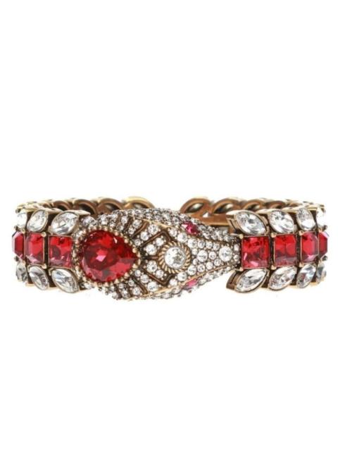 GUCCI Snake Motif Crystal-embellished Bracelet